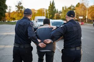 man being arrested
